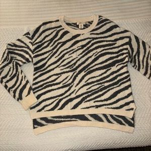 Zebra Crewneck Sweater
